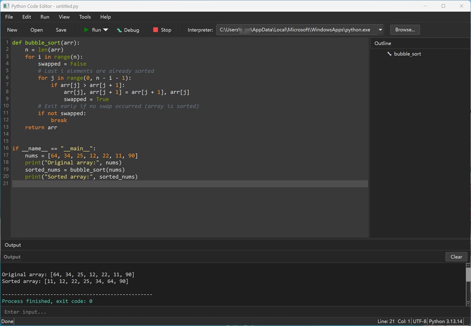 Lightly Python Code Editor (Windows) โดย: LightlyTech