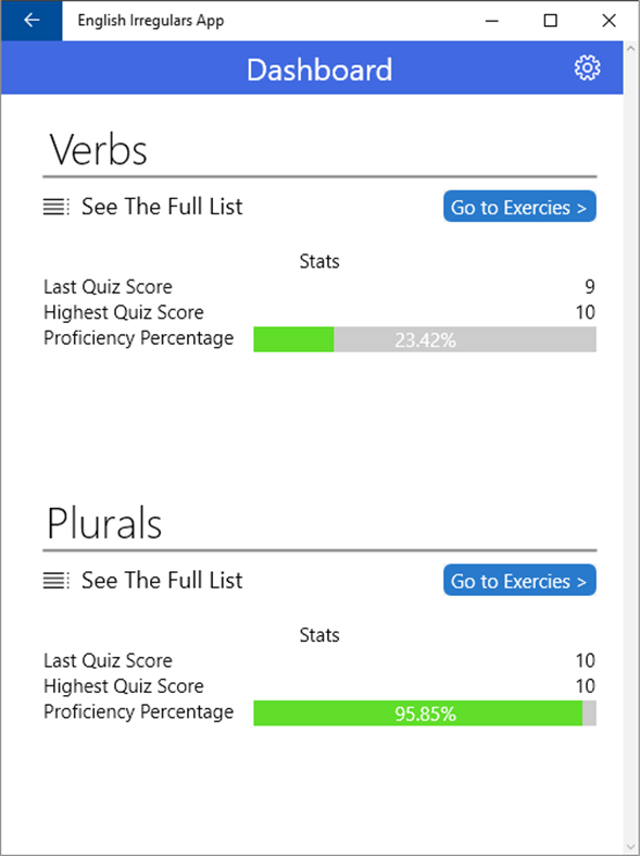 #1. English Irregular Verbs and Plurals (Windows) Με: Simple Programs