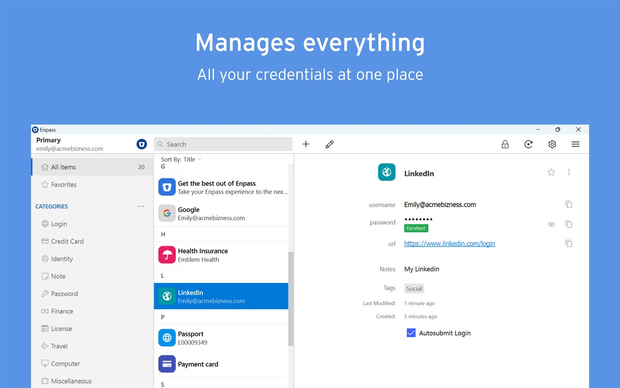#2. Enpass Password Manager (Windows) 由: Enpass Technologies Private Limited