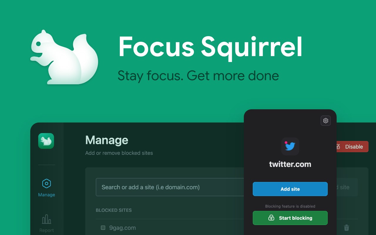 Focus Squirrel - Free Site Blocker