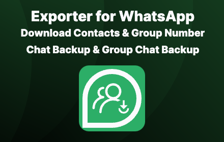 WhatsApp Chats Backup & WA Contacts Extractor Free Extension small promo image