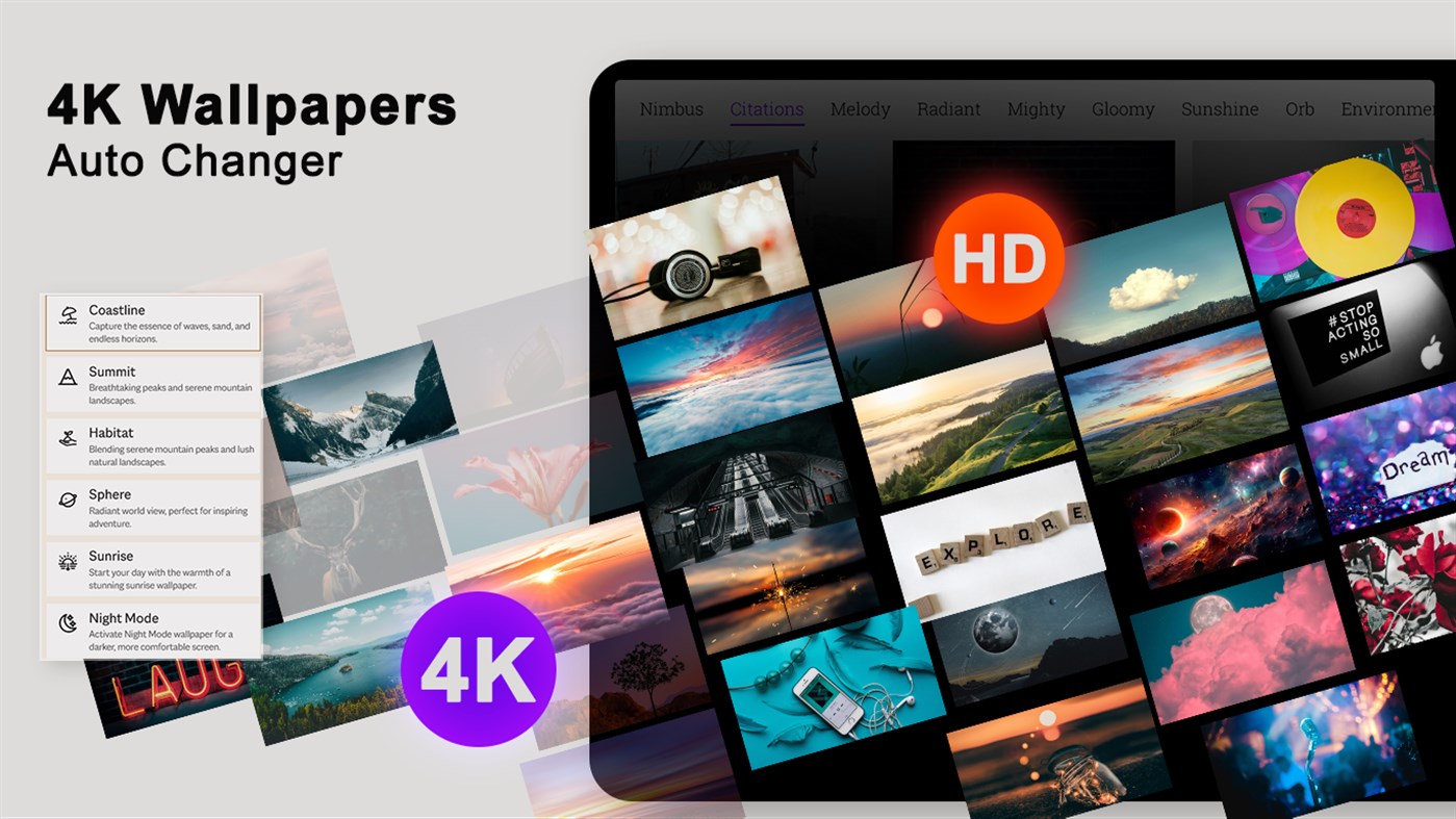 #1. Desktop Organizer: Wallpapers for Desktop (Windows) By: White Peacock