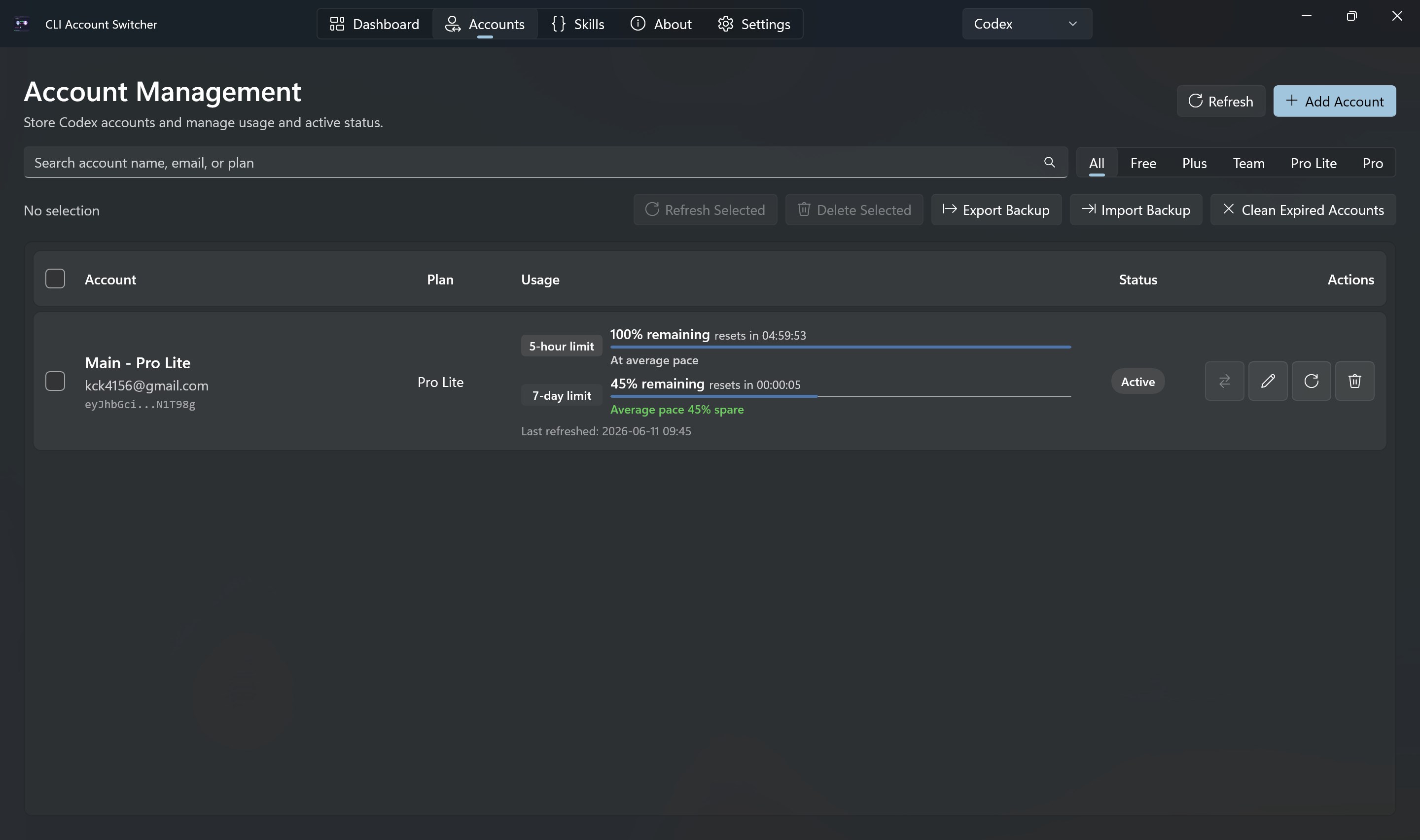 AI Usage Monitor & Switcher screenshot