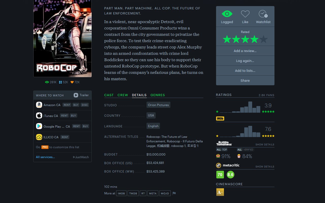 Letterboxd Extras