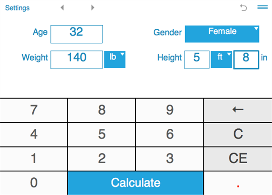 Smart BMR Calculator screenshot 1