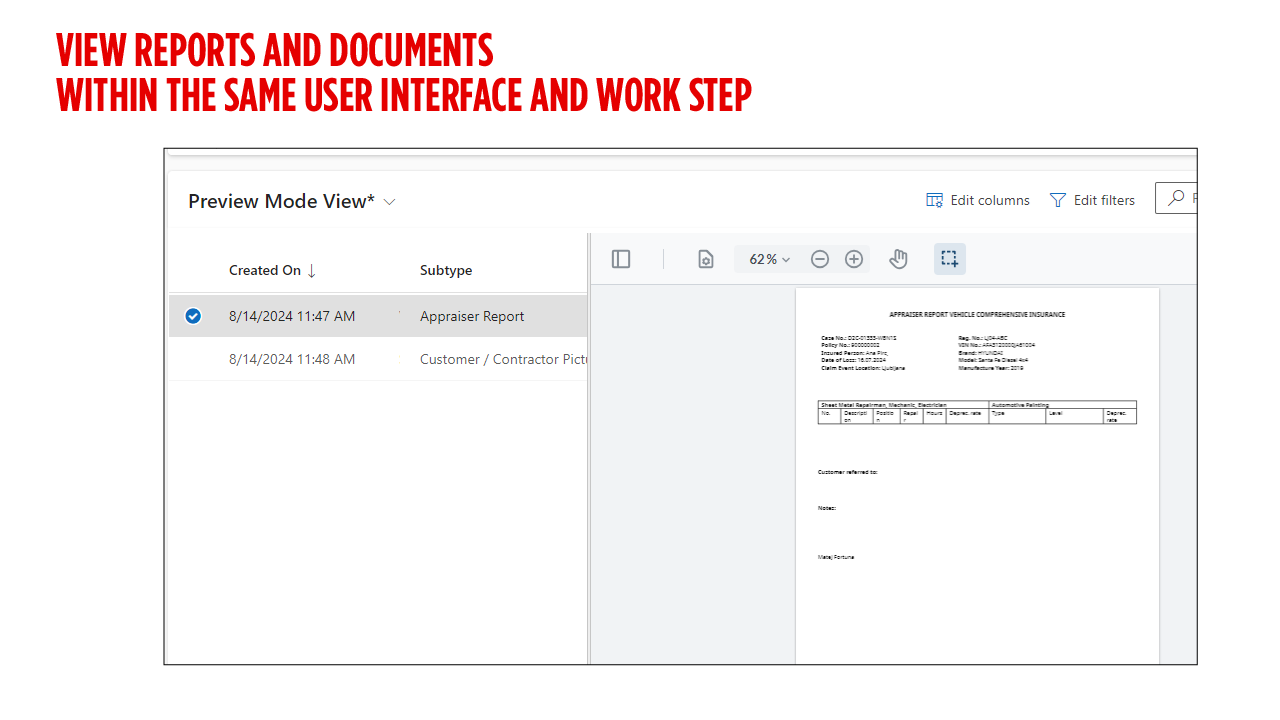 Snapshot 3 of IN2 Claims for Dynamics 365