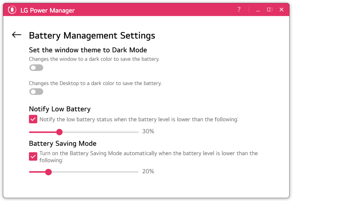 #2. LG PowerManager (Windows) 게시자: LG Electronics Inc.