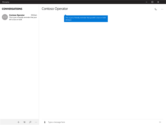Microsoft Messaging screenshot 1