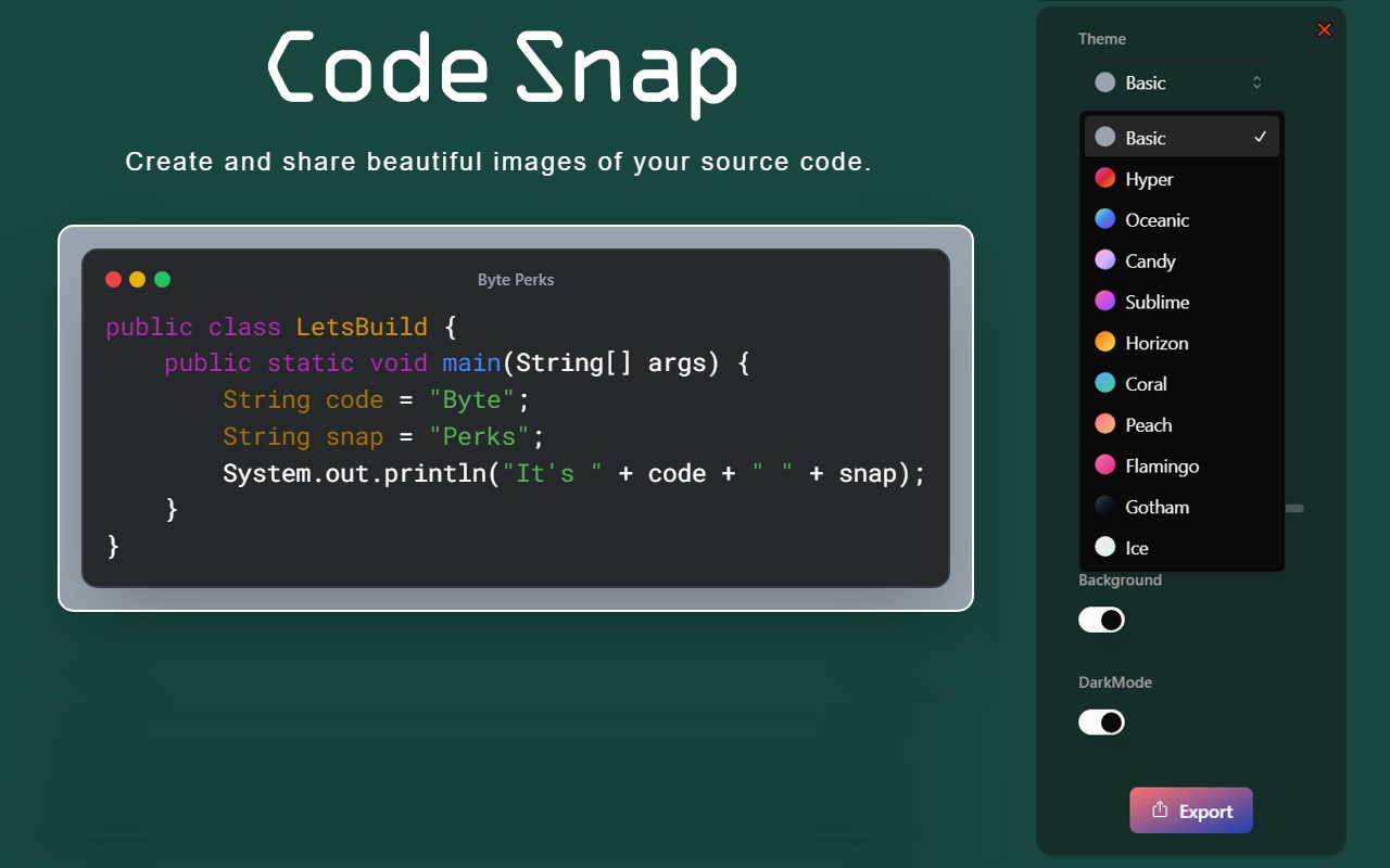 CodeSnap - Share Code Snippets
