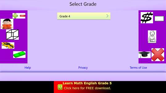 QVprep Lite Math English Grade 4 screenshot 1