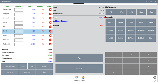 Cash Register UWP screenshot 5