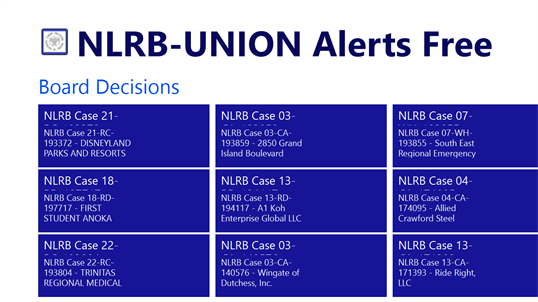 NLRB-UNION Alerts screenshot 5