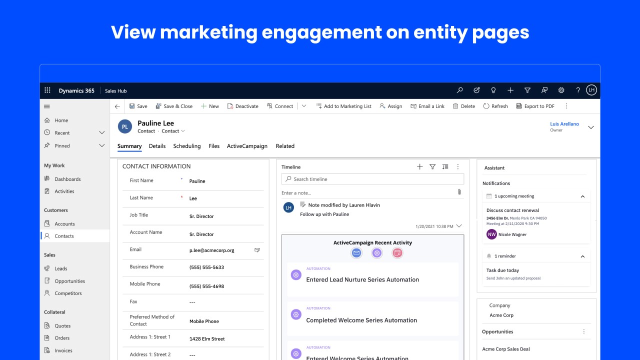 Snapshot 3 of ActiveCampaign Customer Experience Automation