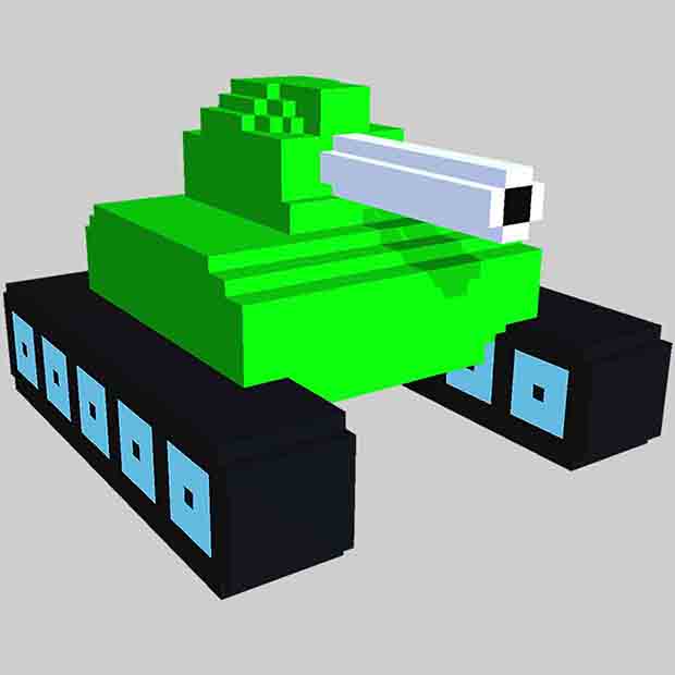 Weapons 3D Color by Number - Voxel Coloring Book