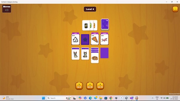 Solitaire Category Sorting — 2