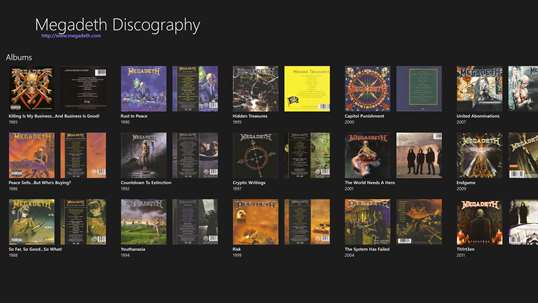 Megadeth Discography screenshot 2