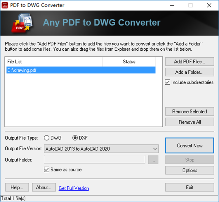 Конвертация pdf в dwg