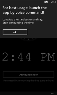 Announcing the time screenshot 2