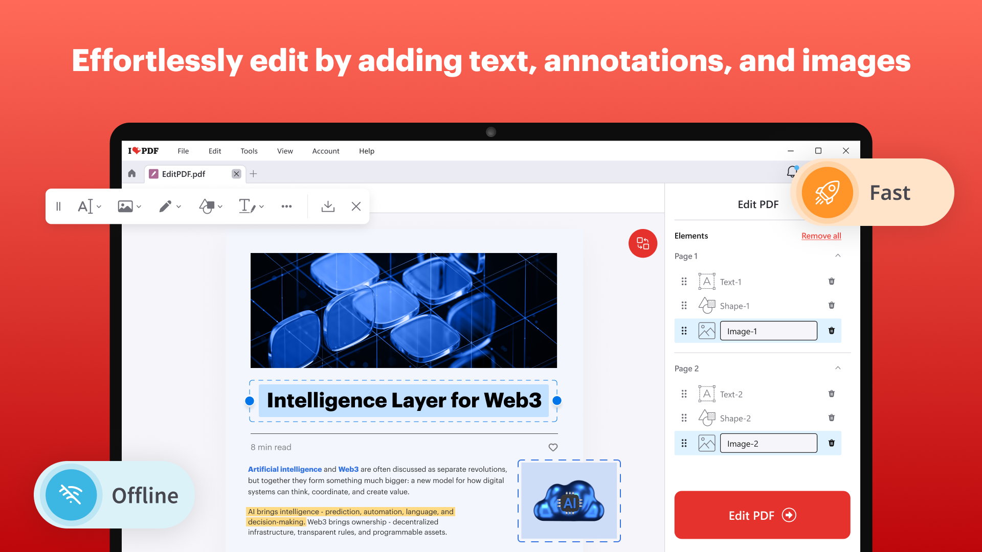 iLovePDF: PDF Reader and Editor screenshot
