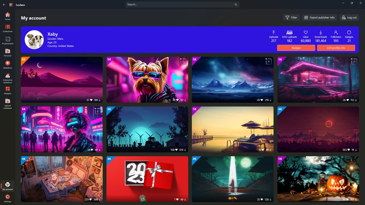 #10. backiee - Wallpaper Studio 10 (Windows) Ved: Good2Create