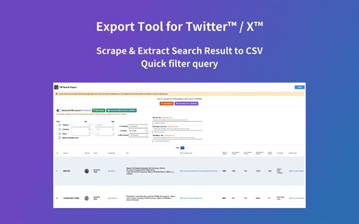 TwSearch - Export X/Twitter Search Results to CSV
