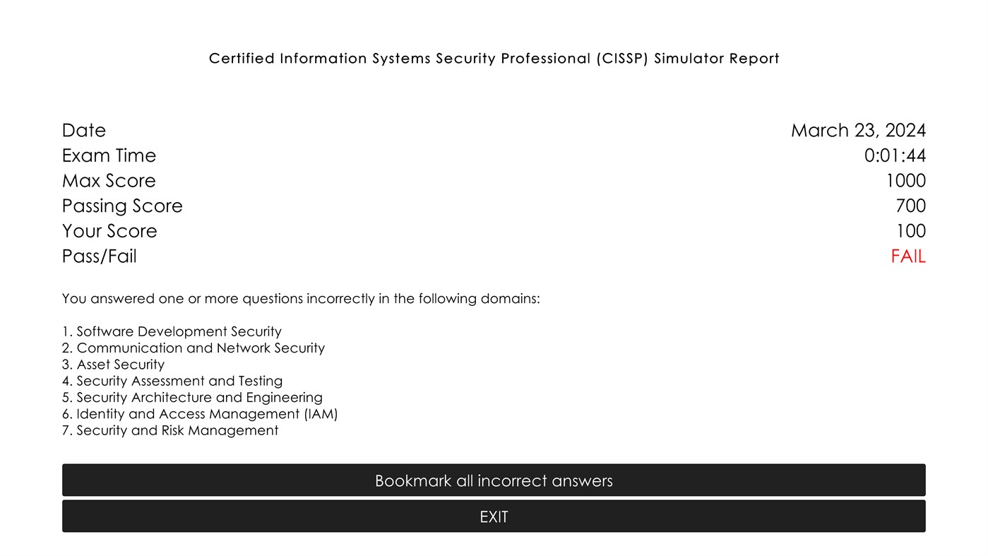 #5. CISSP Simulator (Windows) Von: NewSystem