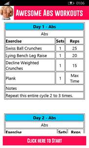 Awesome Abs workouts screenshot 3