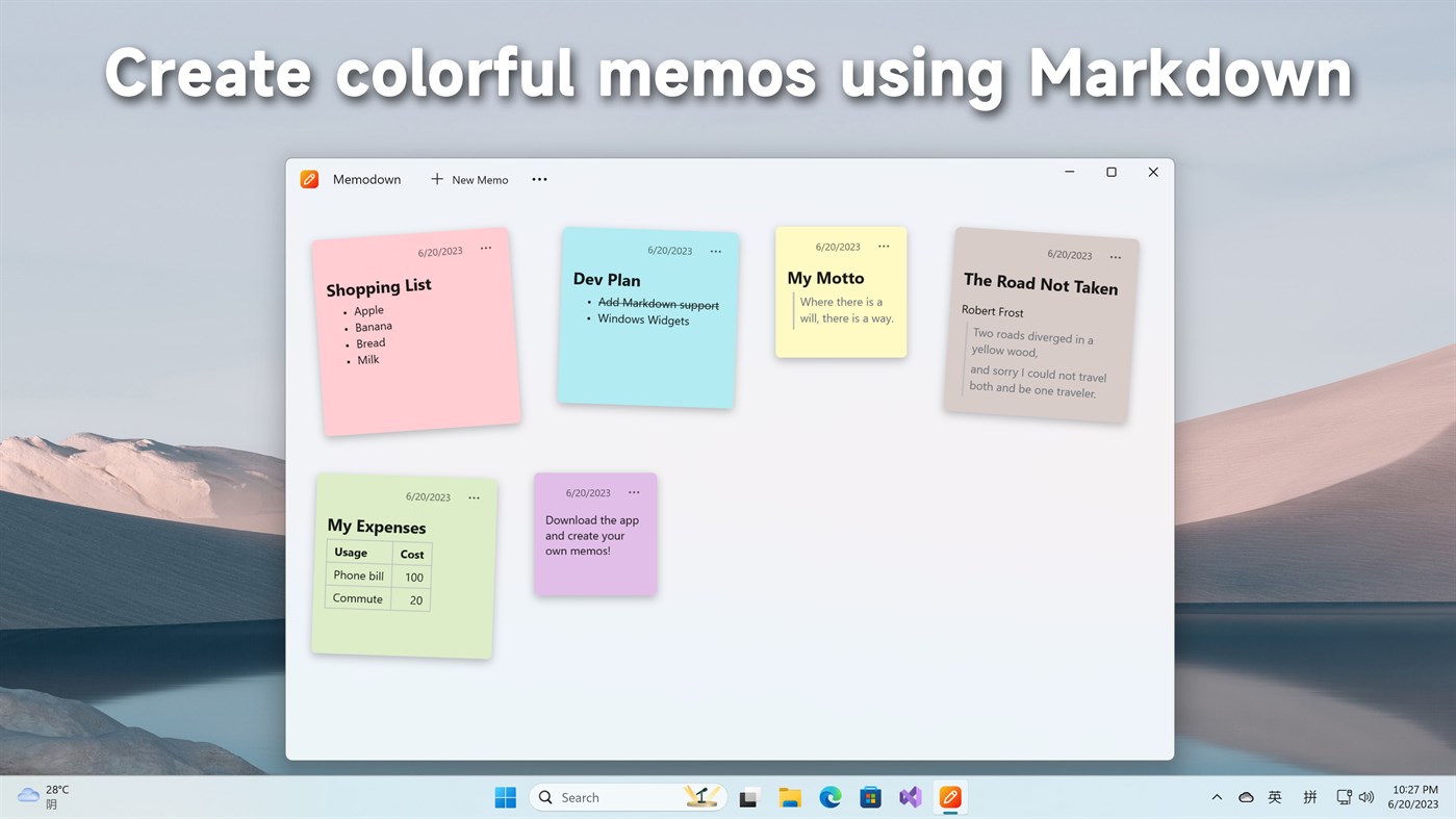 #1. Memodown (Windows) 由: Starry Apps