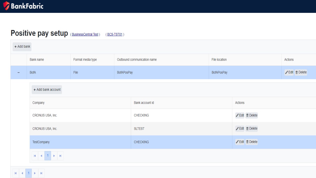 Snapshot 1 of Positive Pay Automation