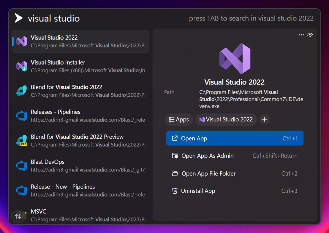 #6. Fluent Search (Windows) Podle: Blast Apps
