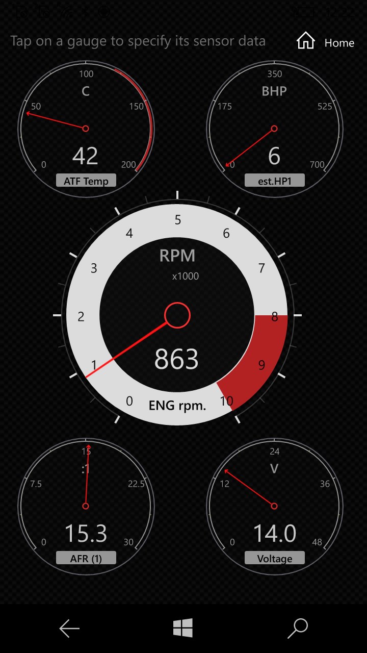 OBD dash.Sports Gauge for Windows 10