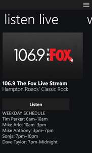 106.9 The Fox screenshot 1