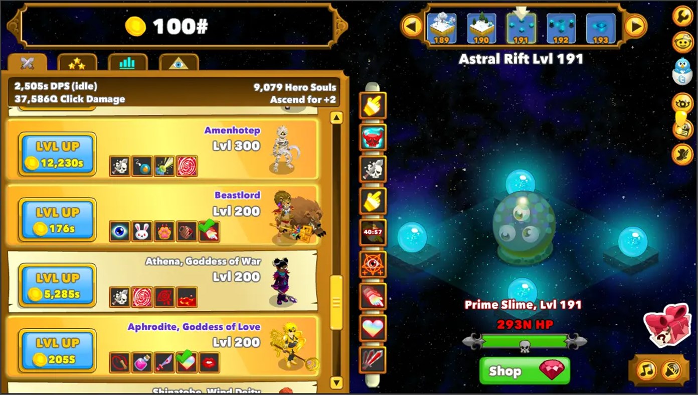#1. Clicker Heroes - Idle RPG (Windows) Podle: Playsaurus