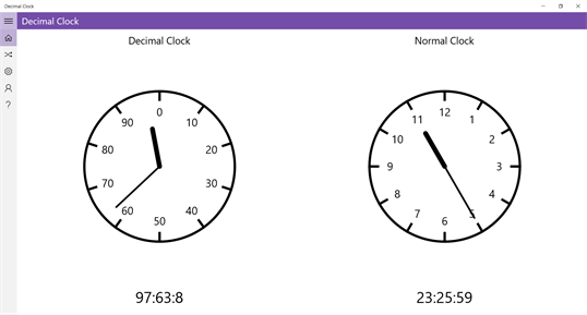 Decimal Clock 100 screenshot 1