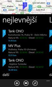 mBenzin.cz screenshot 2