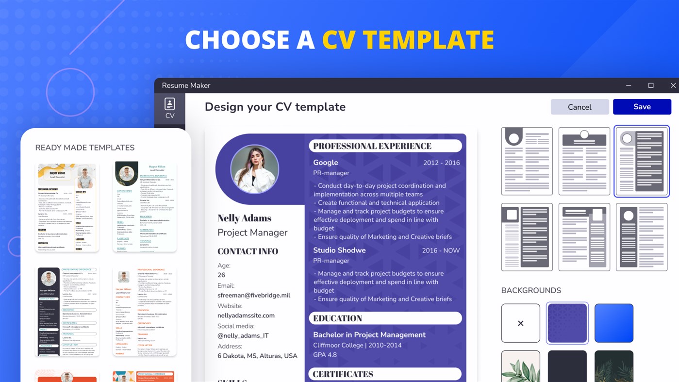 #3. CV Templates - Paper Writing For Job Search (Windows) By: Simpledio LLP