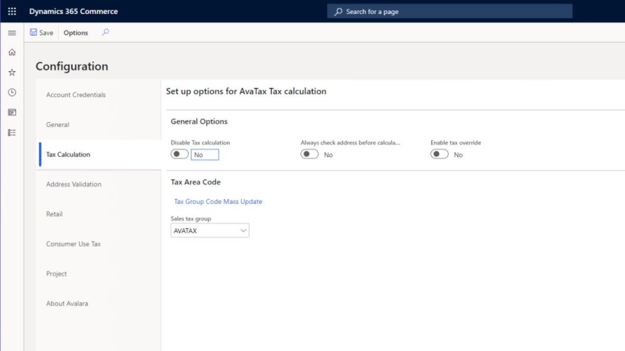 Snapshot 3 of Avalara for Dynamics 365 Commerce