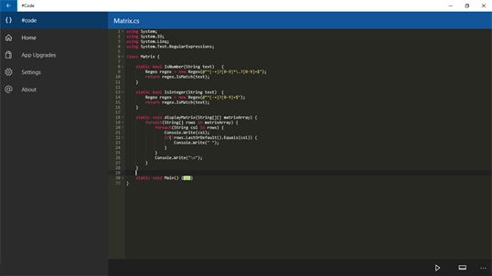 #Code screenshot 1