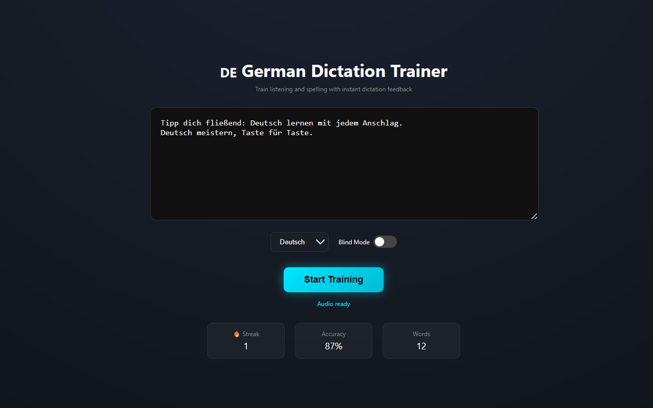 German Dictation Trainer