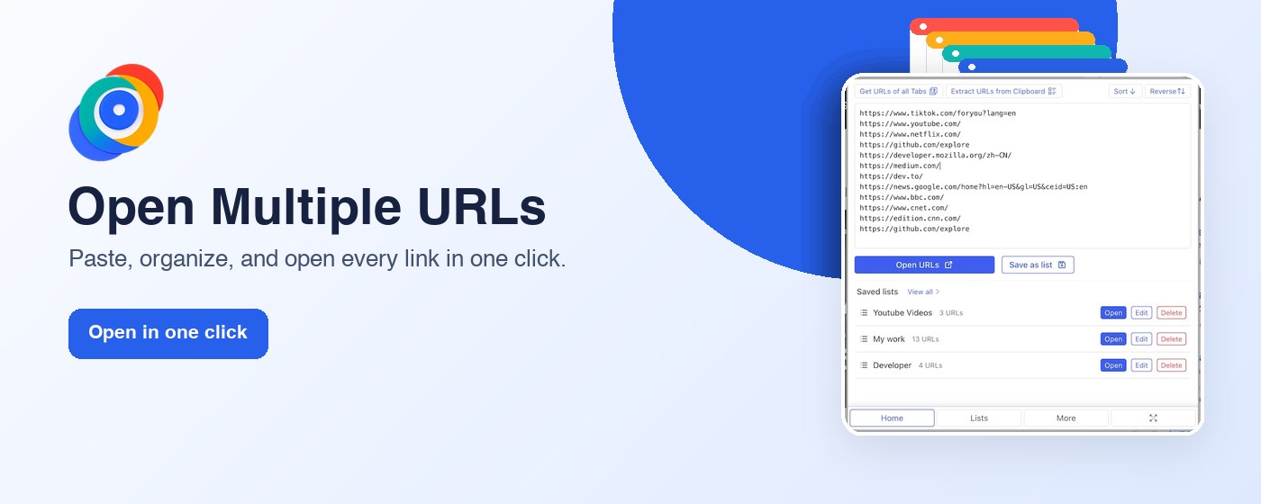 Open Multiple URLs Bulk URL Opener