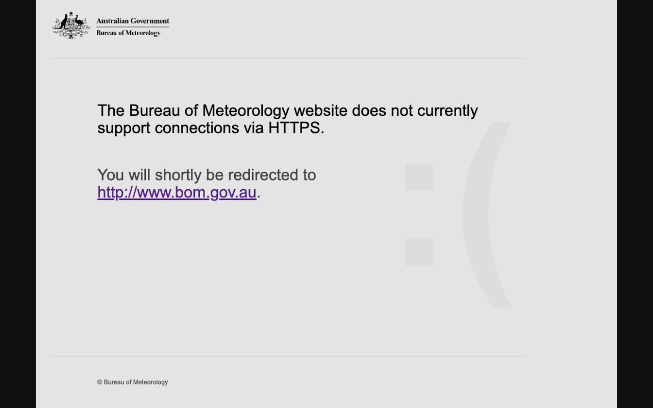 Bureau of Meteorology https Enabler