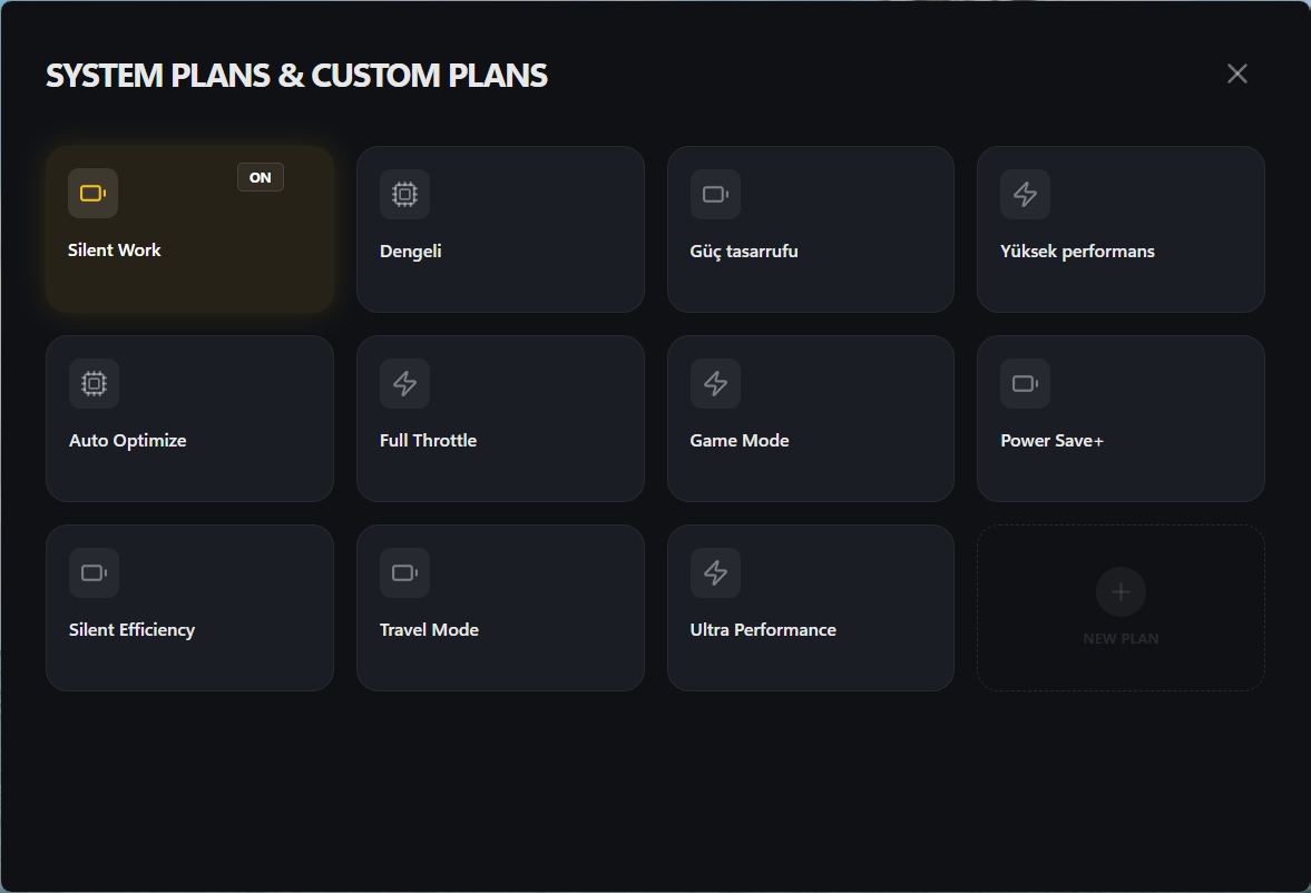 PowerDeck battery settings