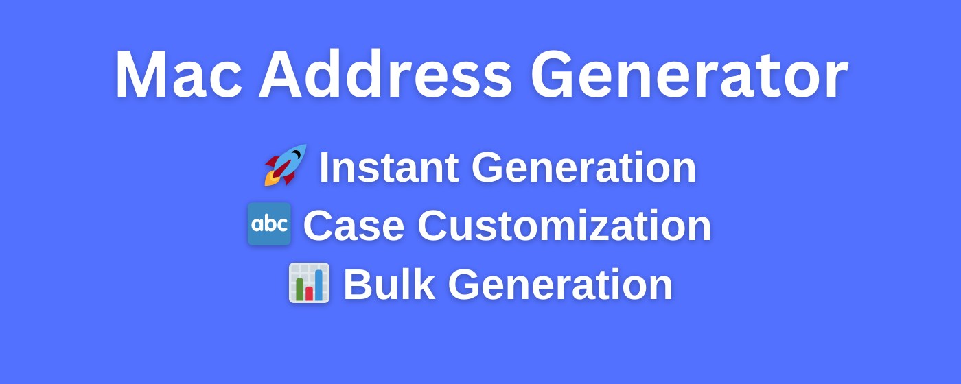 MAC Address Generator