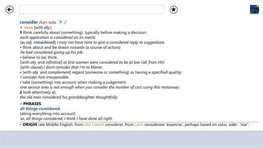 Oxford Dictionary of English and Thesaurus screenshot 3