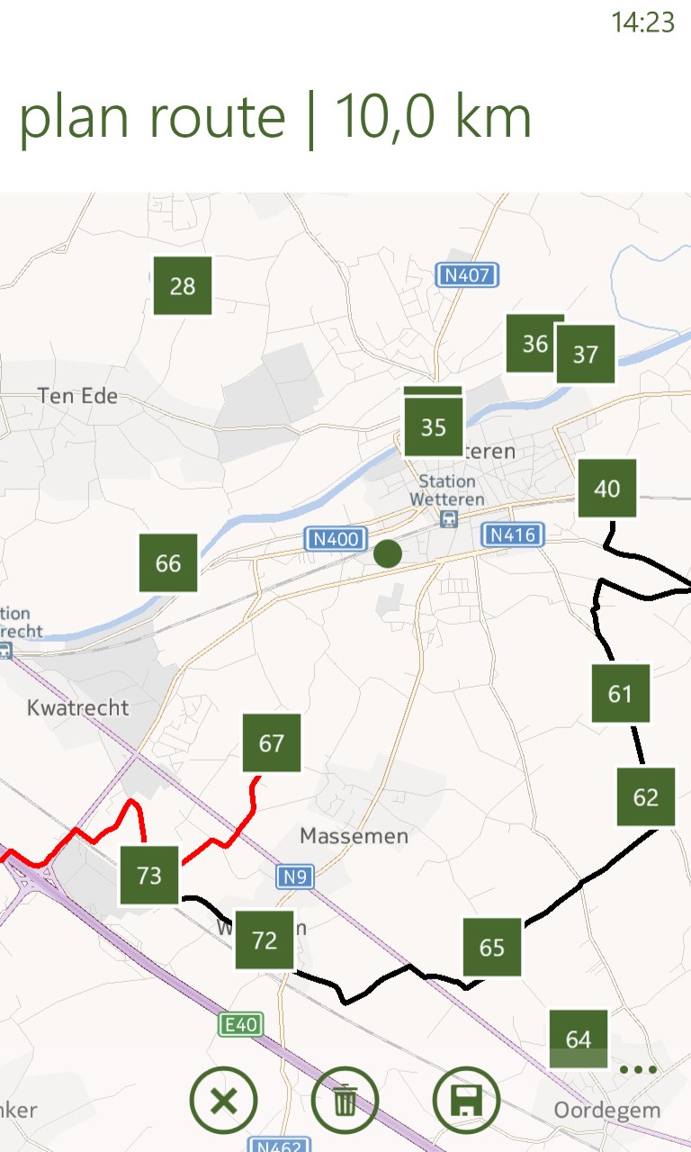 Fietsknooppunten for Windows 10 Mobile