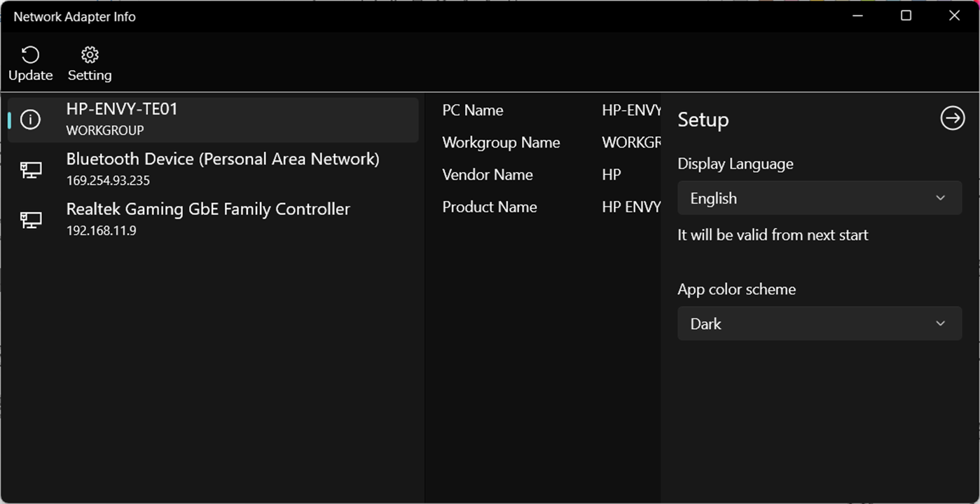 #2. Network Adapter Info (Windows) Przez: okano
