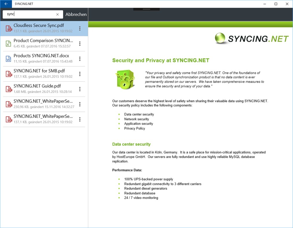#5. SYNCING.NET (Windows) 由: ASBYTE