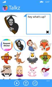 Talkz Talking Stickers Free Text Emoji Emoticons screenshot 1