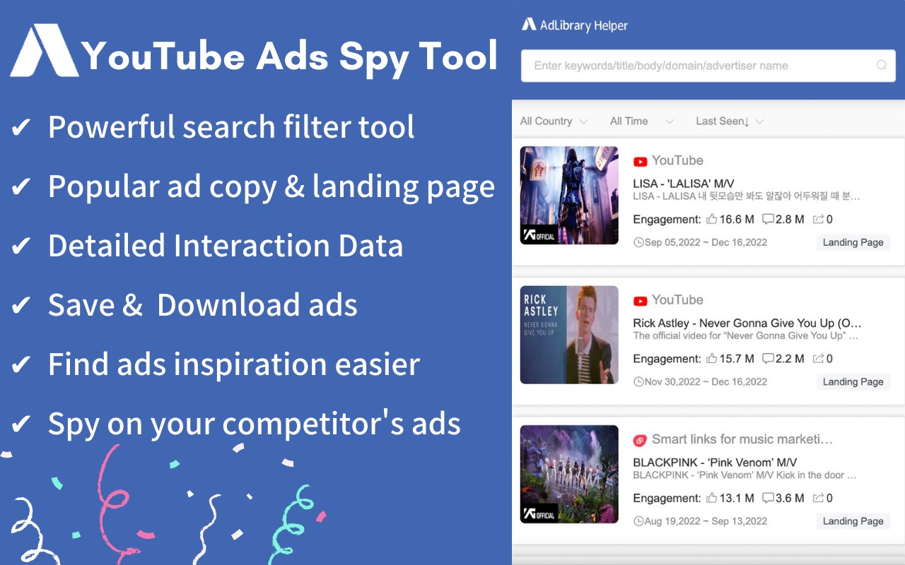 Ad Library - YouTube Ads Spy Tool