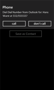 Dial from Outlook screenshot 3